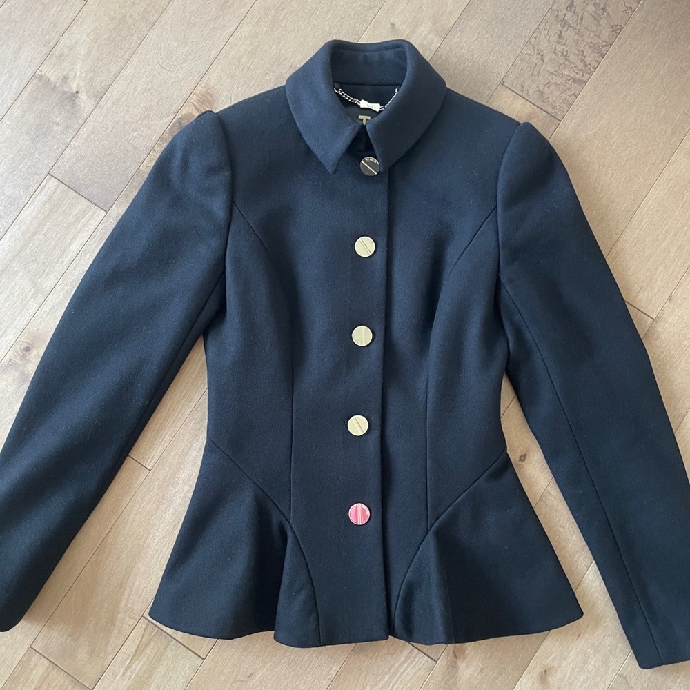Ted baker wool peplum coat…